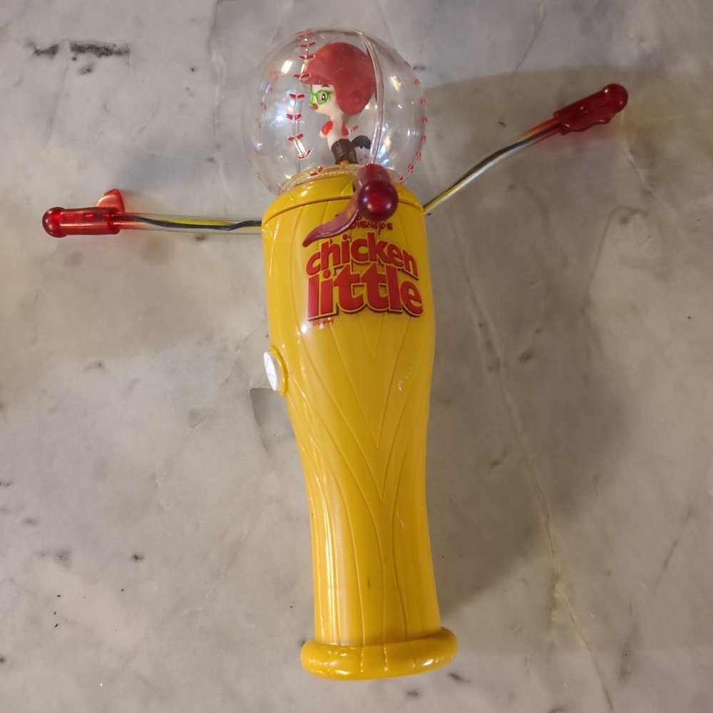 Disney VERY RARE—Disney Chicken Little Light Up Spinning Toy! Not Working